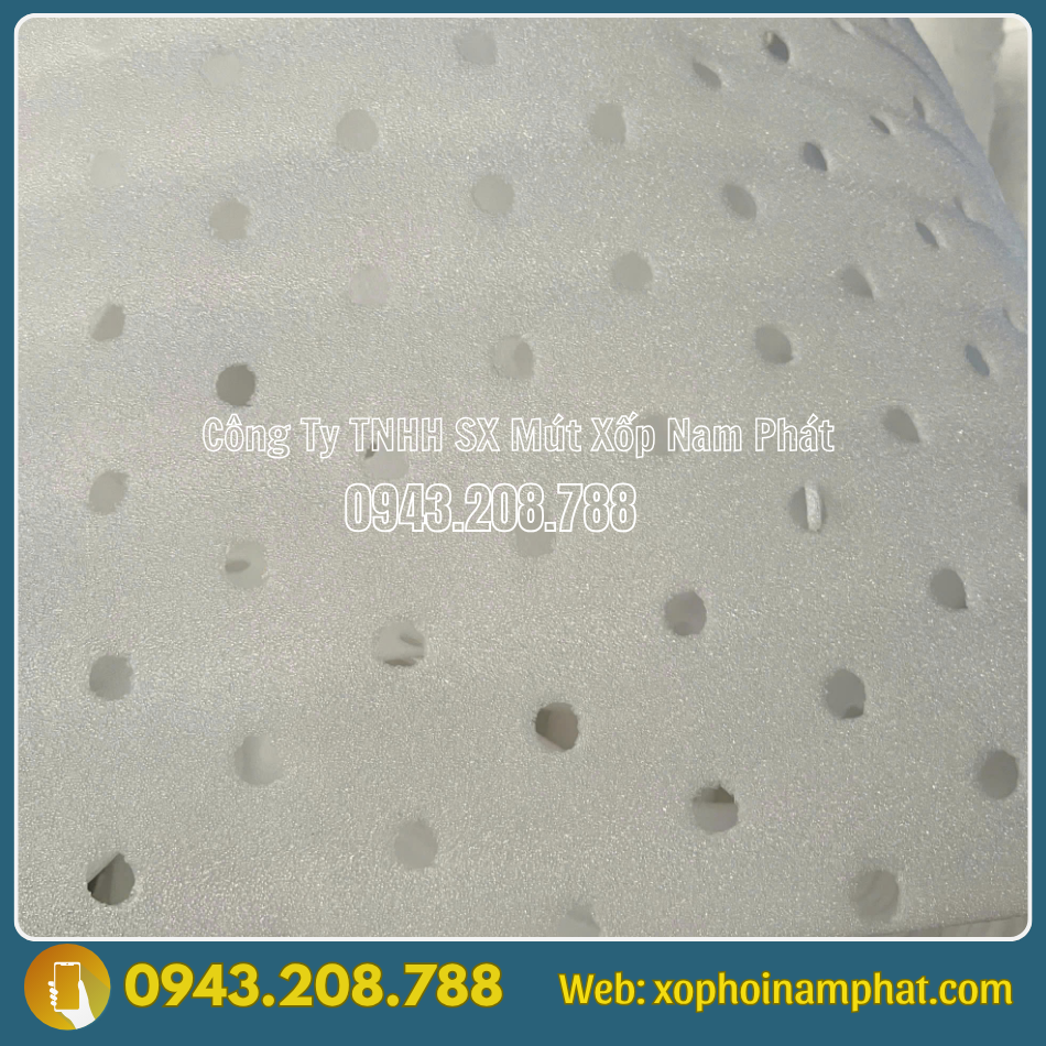 tam xop foam đục lỗ lot trai cay